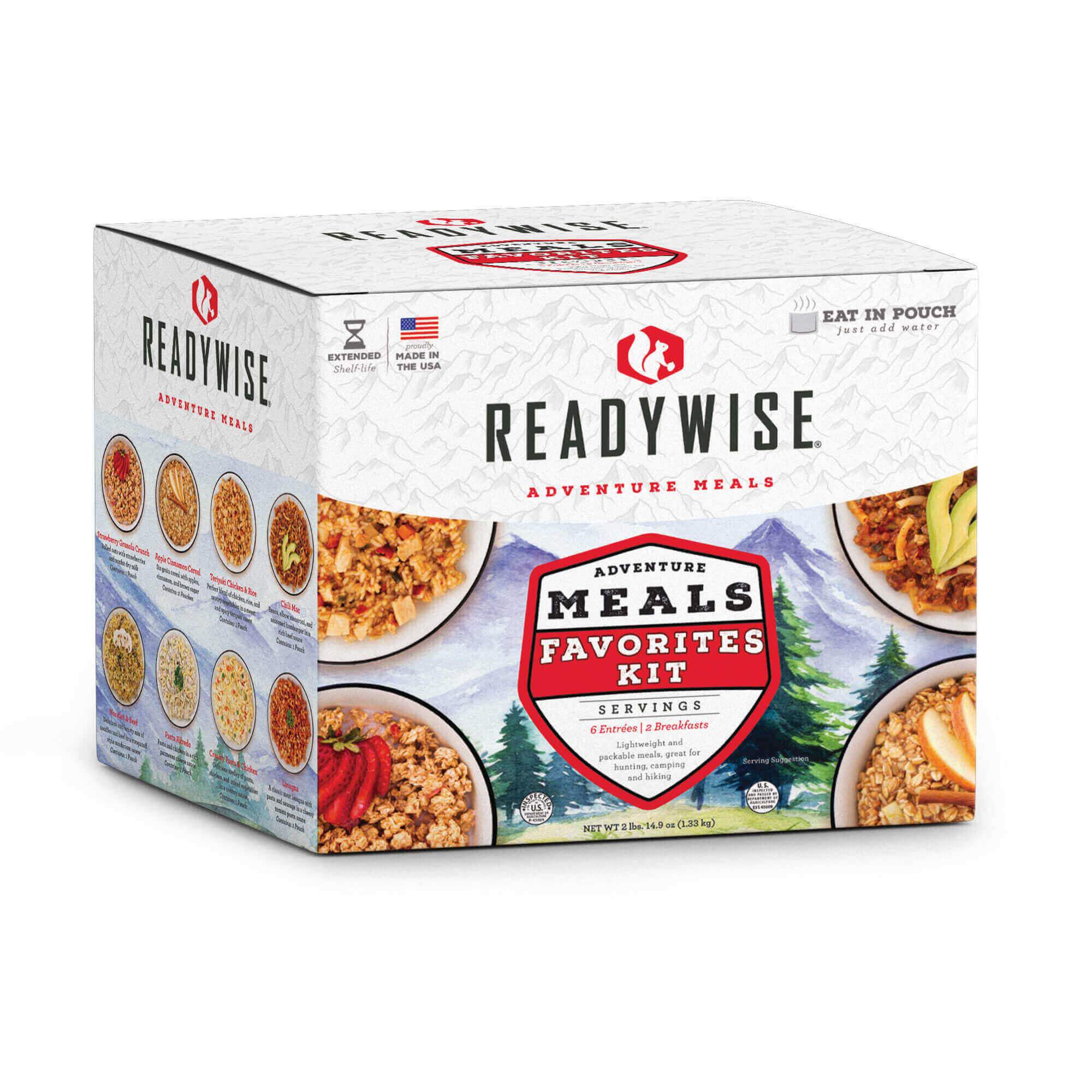 readywise adventure meals favorite kit emergency food survival food kit