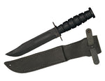 Ontario 498 Combat Fixed 7.0 In Black Blade Leather Handle