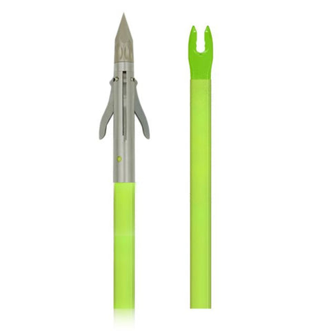 Muzzy Iron 3 Blade Fish Point W/ Chartreuse Arrow