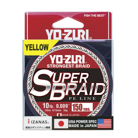 Yo Zuri Super Braid 150 Yard Spool High Vis Yellow 10 Lb