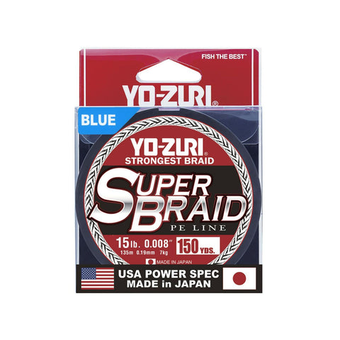 Yo Zuri Super Braid 150 Yard Spool Blue 15 Pound Line