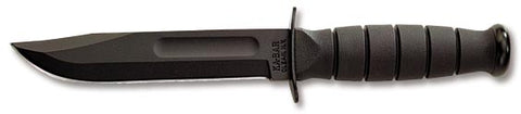 Ka Bar Short Fixed 5.25 In Black Blade Kraton Handle