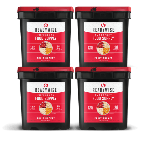 ReadyWise 480 Serving Freeze Dried Fruit Bucket (4, 120 serving buckets)