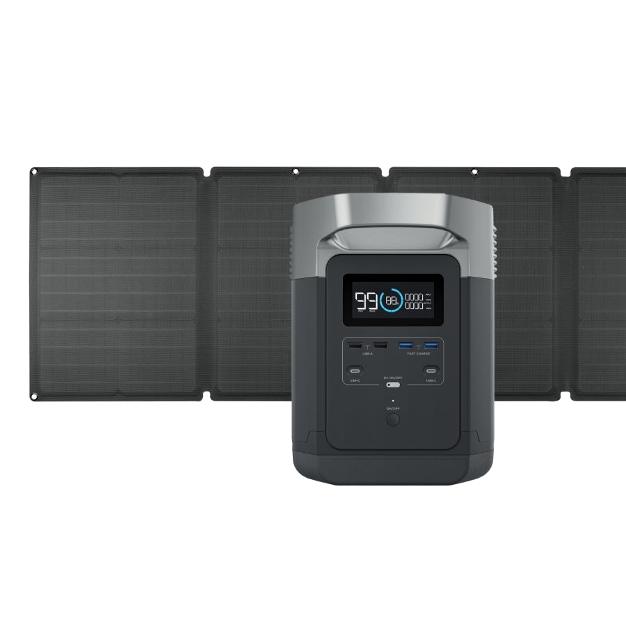 ECOFLOW DELTA Portable Power Station and 1 x 110W Solar Panel