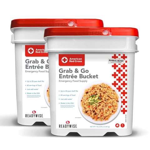 American Red Cross 60 Serving Entrée Only Grab and Go Food Kit